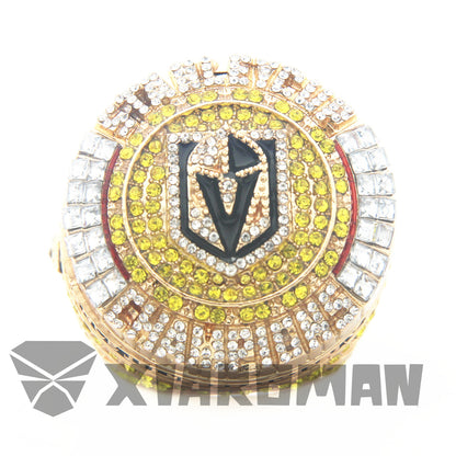 The 2023 VGK Golden Knights Stanley cup Championship Perfect Rings World Champions ring with necklace with Black wooden box 